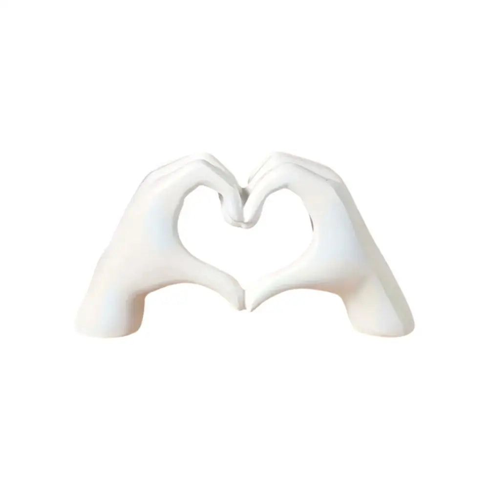 Creative Heart Hand Statue Resin Abstract Hand Love Figurines Living Room Bedroom Modern Home Desktop Wedding Decoration
