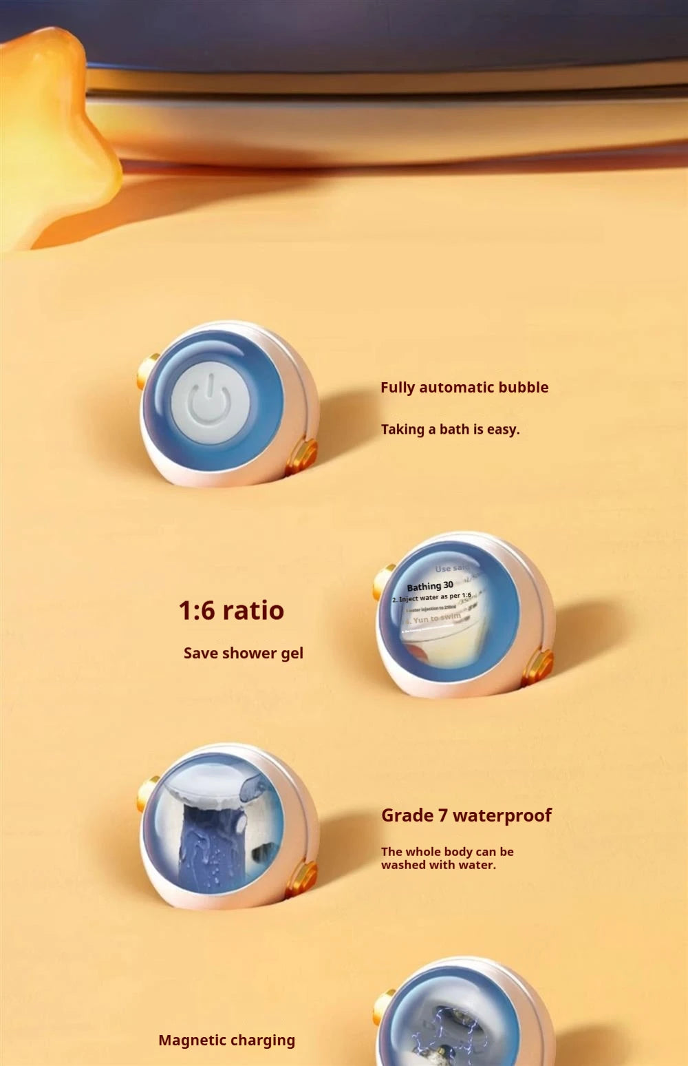 Automatic Dog Soap Dispenser Wireless USB Mute Dog Grooming Frother Cat Deeper Cleaning Bath Shampoo Foam Sprayer Pet Supplies