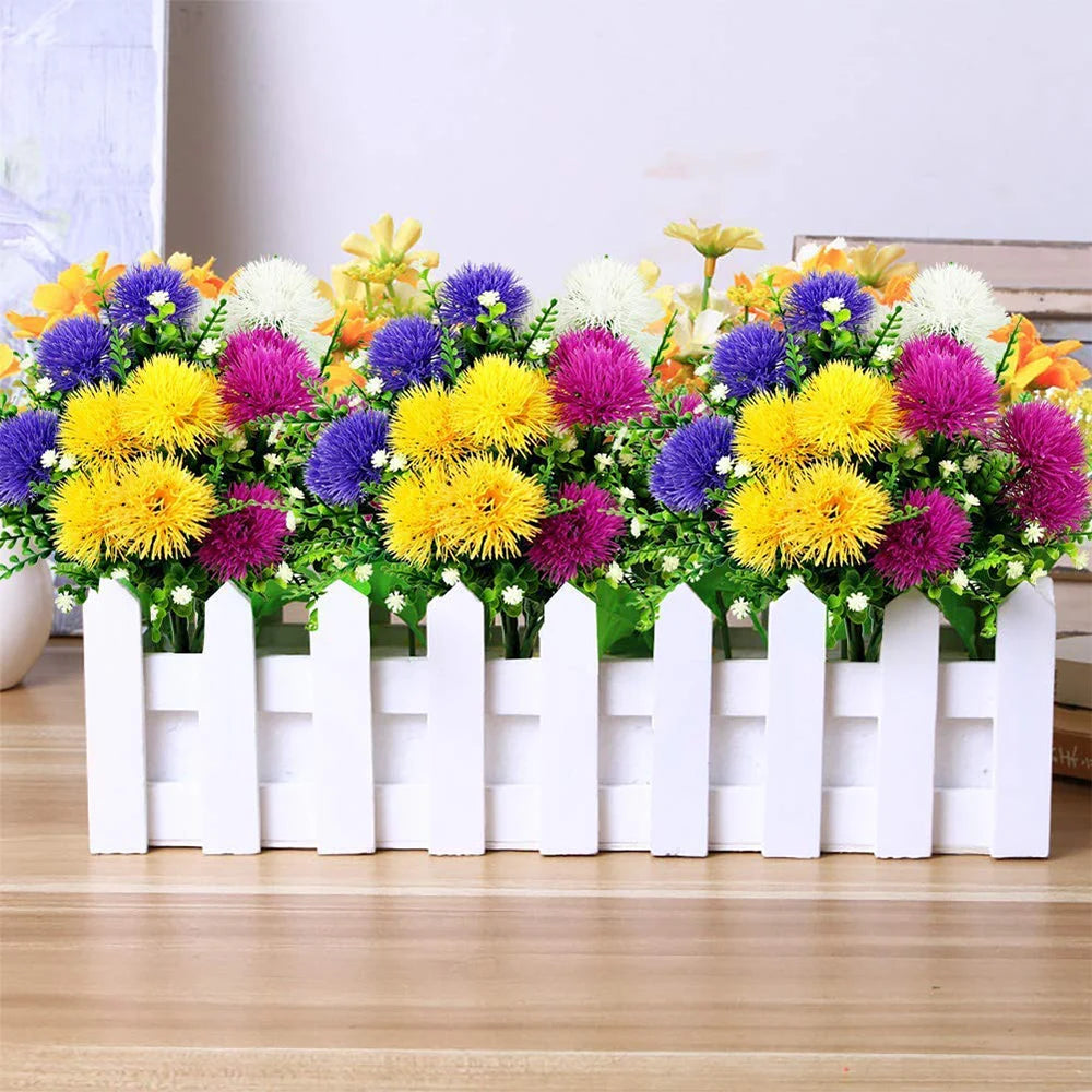 10pcs Artificial Dandelion Flowers Plastic Plants Wedding Indoor  Home Room Arrangements Party Decoration Artificial Flowers