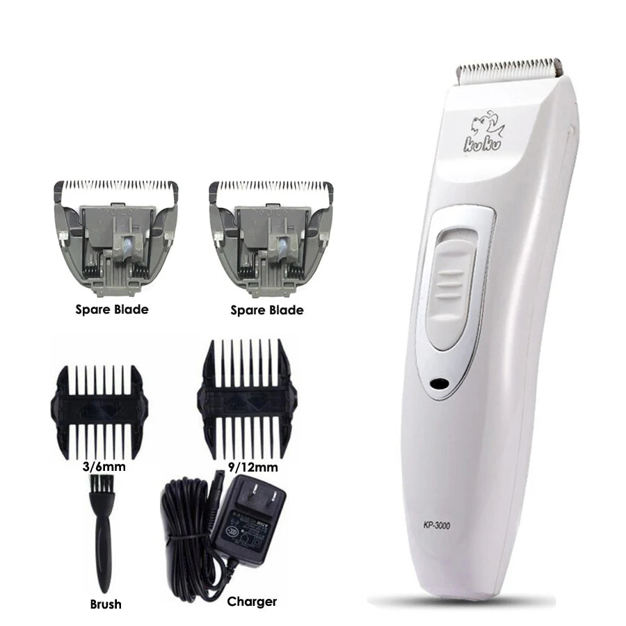 KUKU KP3000 Professional Grooming Kit Pet Cat Dog Hair Trimmer Rechargeable Electrical Pets Clippers Shaver Set Haircut Machine