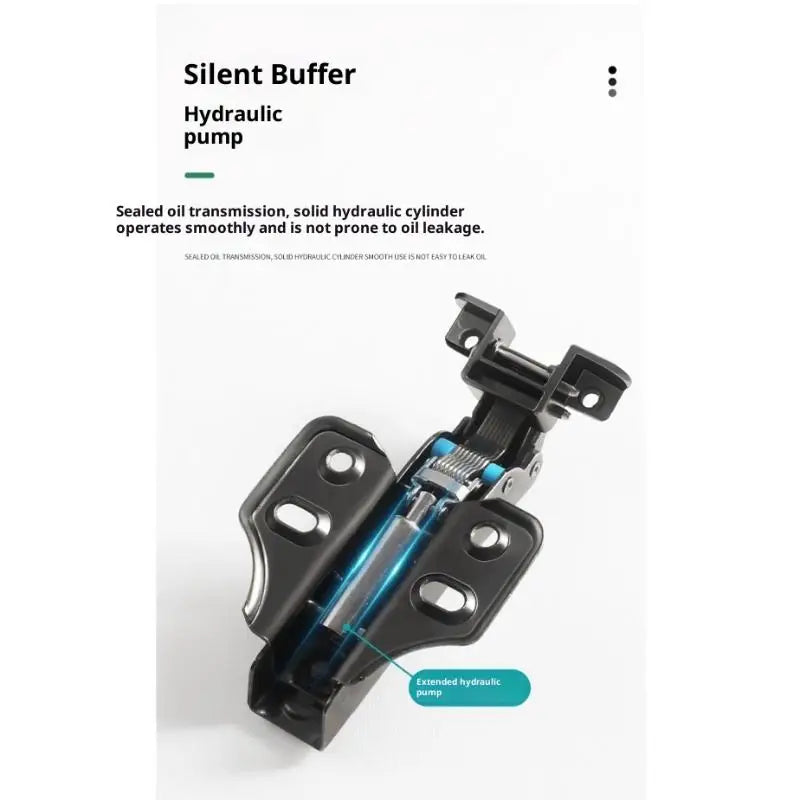 Universal Heavy-Duty Aluminum Frame Glass Door Hinge for Bathroom Kitchen Display & Storage Cabinets - Hidden Installation