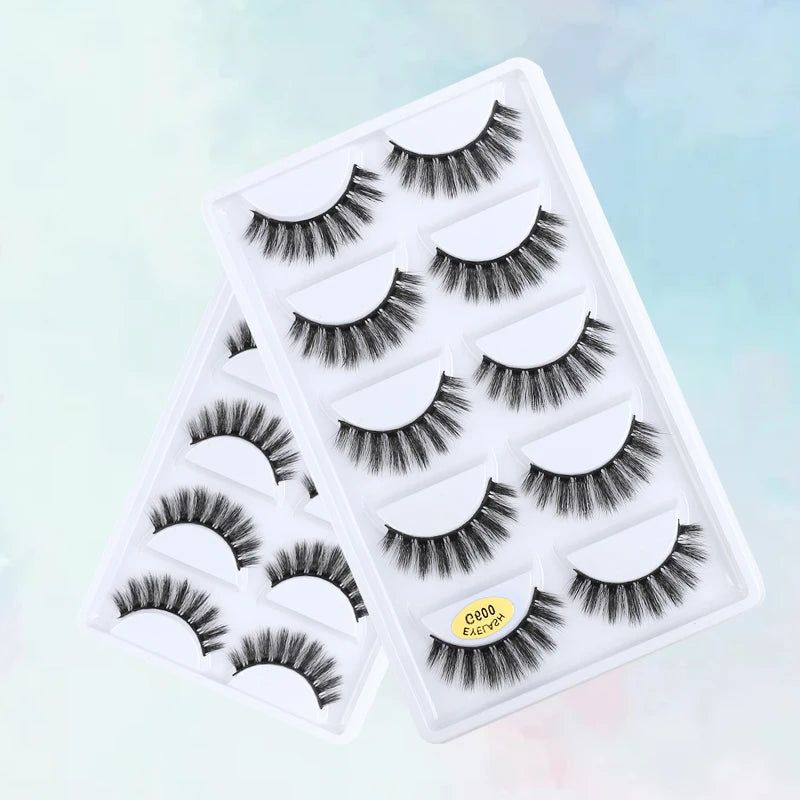 YSDO Upgrade Magnetic False Eyelashes 5 pair Set Eyelash Extension 3D Natural Lashes 3-Step Press On Fake Lash Handmade EyeLash
