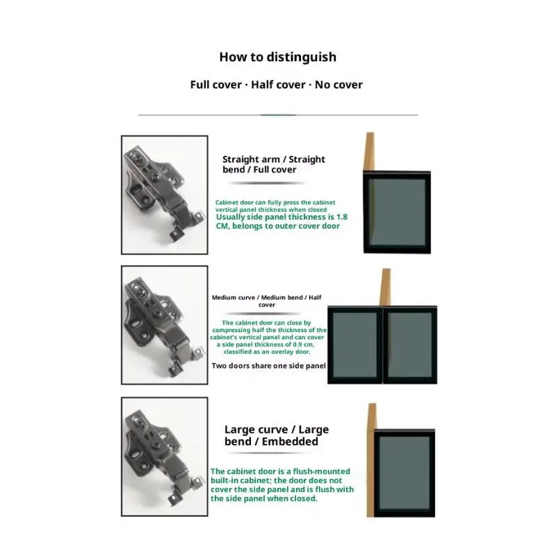 Universal Heavy-Duty Aluminum Frame Glass Door Hinge for Bathroom Kitchen Display & Storage Cabinets - Hidden Installation