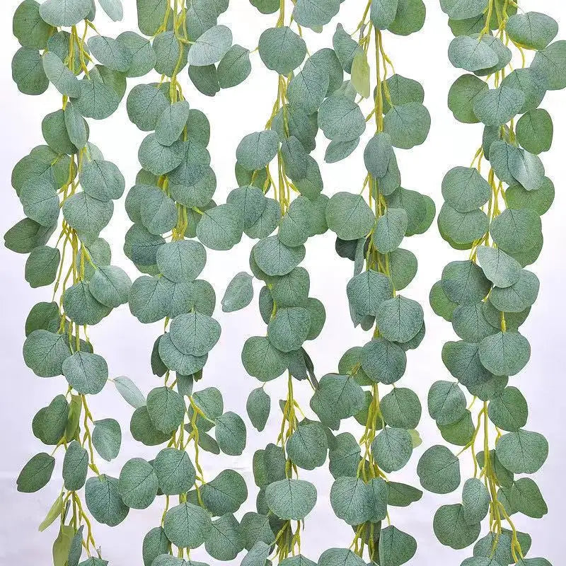 2M Artificial Eucalyptus Garland Greenery Leaves Vines Plants for Wedding Home Party Arch Garden Decoration European Home Decor