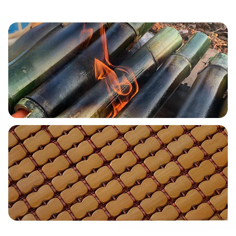 Summer Cool Mat Bamboo Salon Cushion Bamboo Car Ventilated Seat Cover Sofa Office Chair Cushion Dining Table Mat office chair