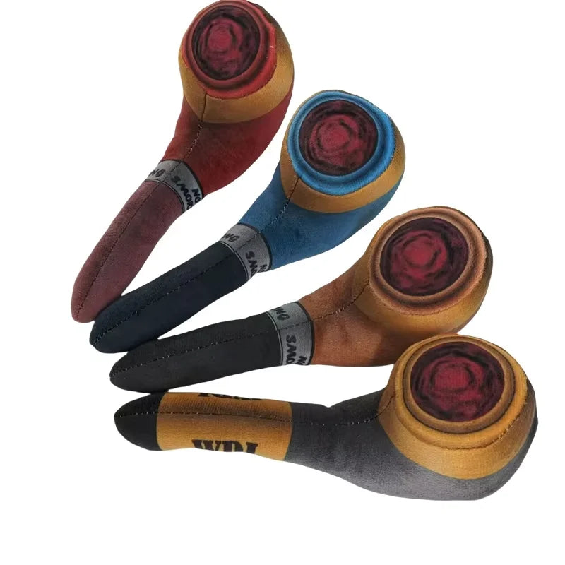 Stuffed Raw Dog Bite Toy Joint Cigarette Case Plush Cigar Funny Interactive Puppy Dog Chew Squeak Toys Cigarettes Toy for A Dog