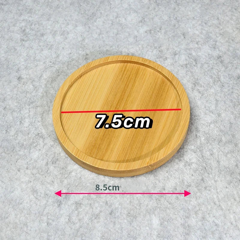 7Style Bamboo Cup Mat Geometry Shaped Tea Coffee Mug Drinks Holder Table Decor AntiFade Tabletop Protection Kitchen Home Coaster