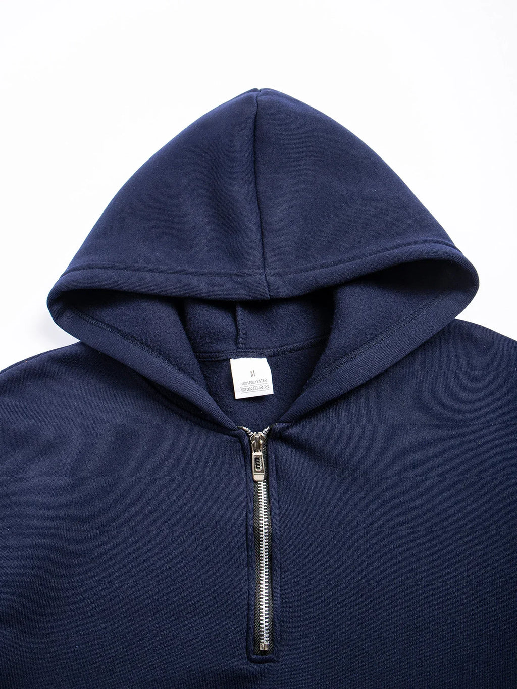 Men's Half Zipper Hooded Hoodies New Solid Color Long Sleeve Sweatshirts Autumn Loose Sport Warm Sweats Fashion Casual Pullover