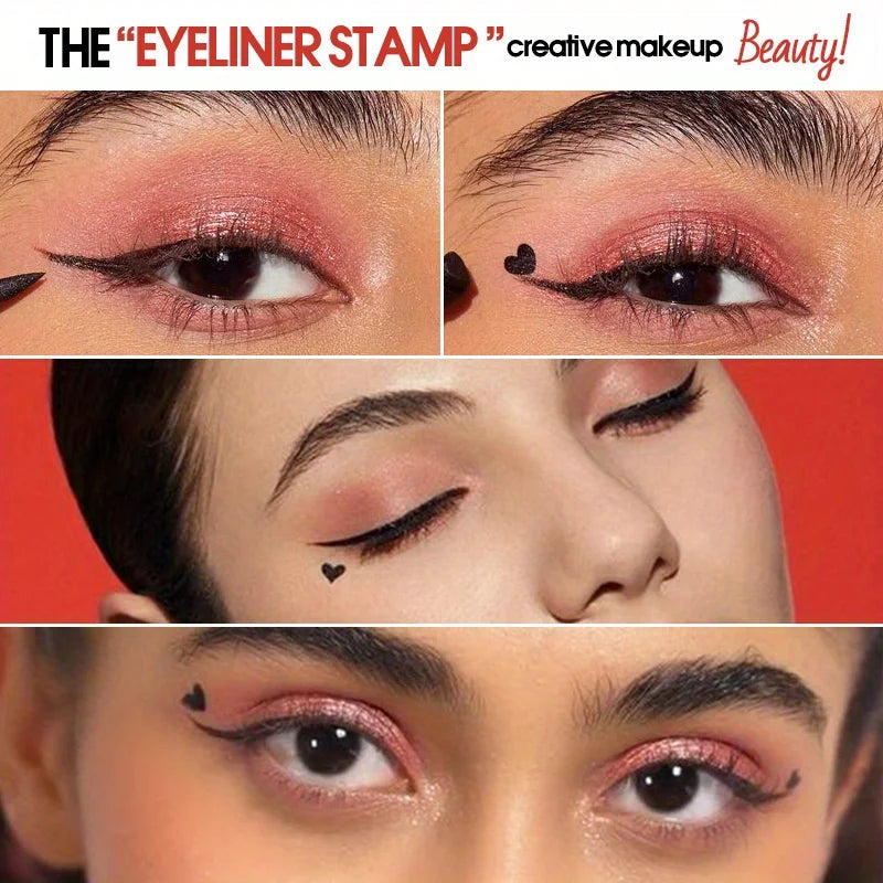 7 Styles Eyeliner Stamp Pen Red Black Liquid Eyeliner Pen Double-ended Lazy Eye Liner Pencil Fast Drying Waterproof Eye Makeup