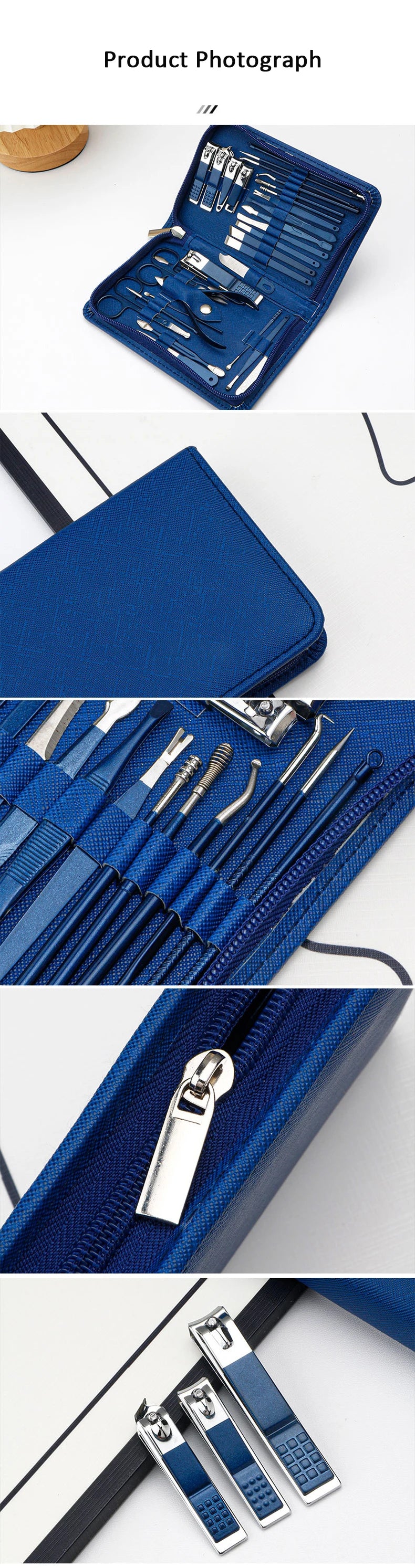 Manicure Set 30 in 1 Nail Clipper Set Nail Kit for Women Men Stainless Steel Manicure Kit Professional with Travel Case