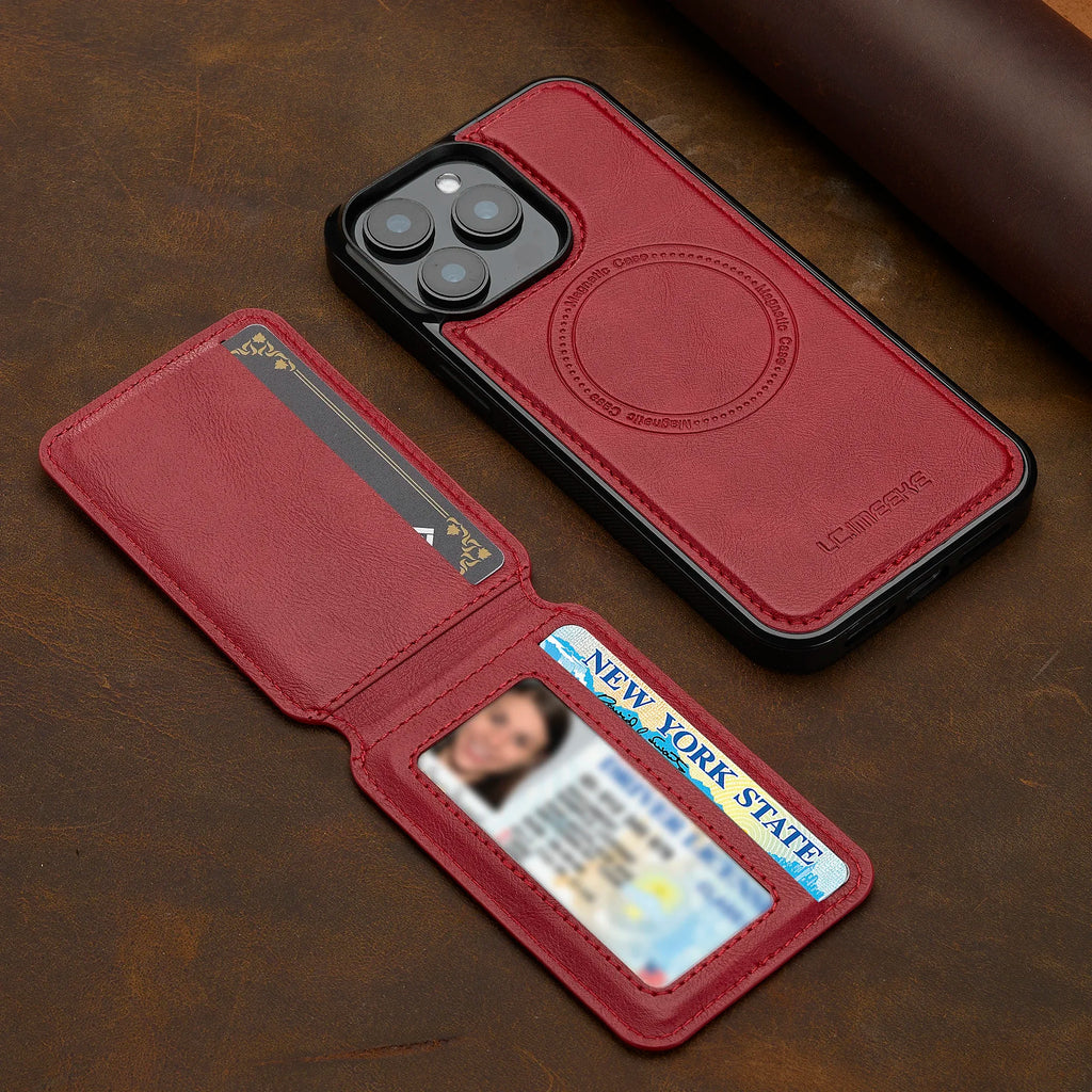 Detachable Magnetic 2 In 1 Leather Case For iPhone 16E 17 1615 14 13 12 11 Pro XS Max Air XR 8 7 Plus SE Card Pocket Phone Cover