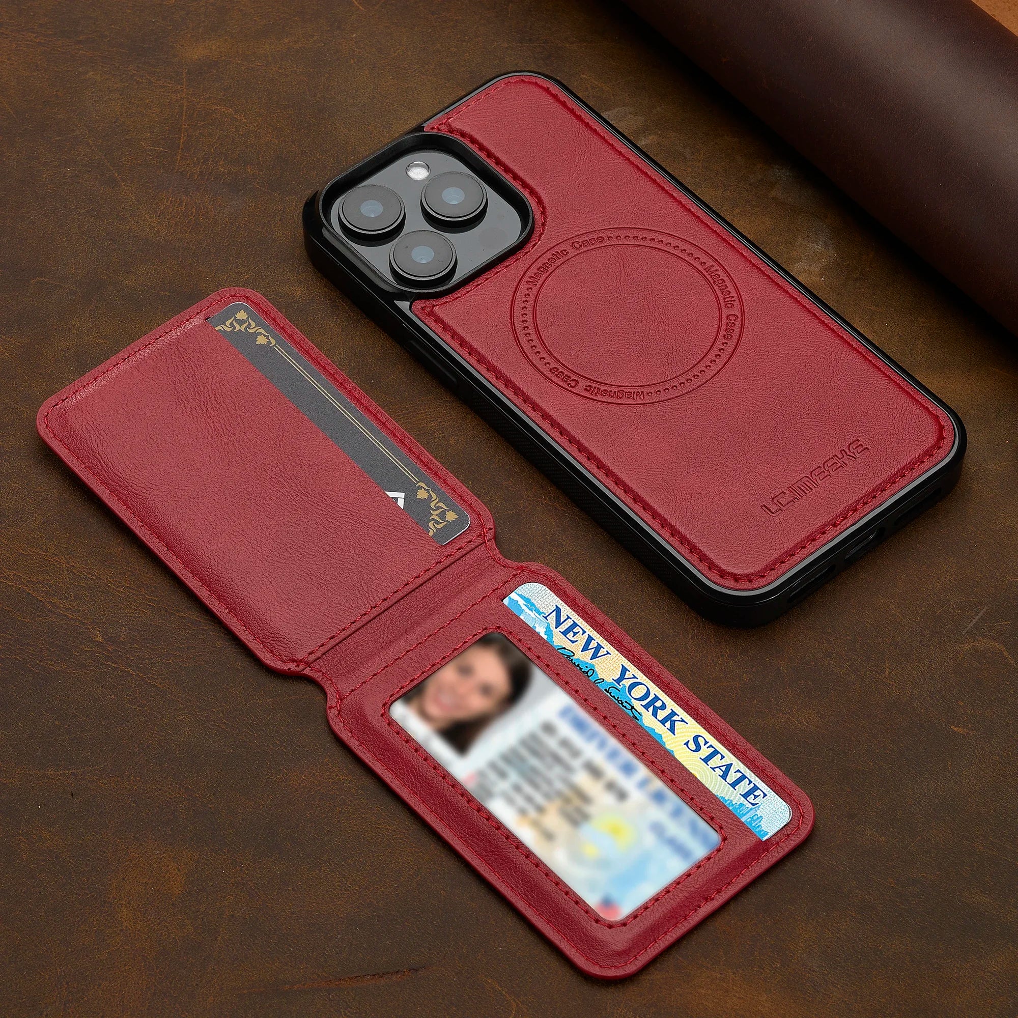 Detachable Magnetic 2 In 1 Leather Case For iPhone 16E 17 1615 14 13 12 11 Pro XS Max Air XR 8 7 Plus SE Card Pocket Phone Cover