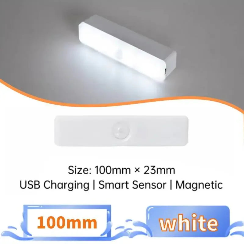 Motion Sensor LED Night Light, Wireless USB Rechargeable Cabinet Lighting for Kitchen, Home, Room Decor, Indoor Storage,