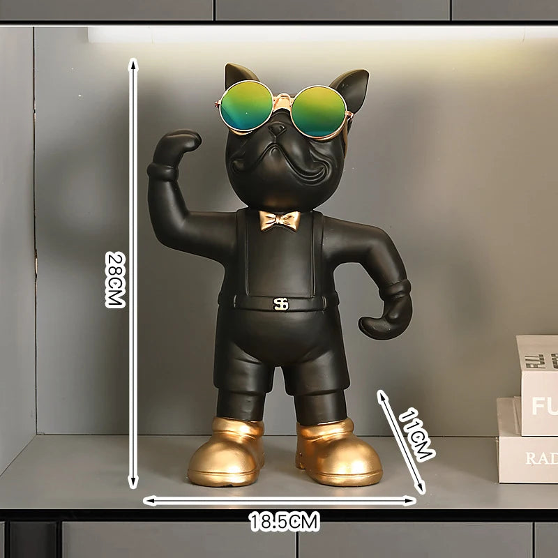 French Bulldog Wine Holder Resin Wine Racks Countertop Wine Stand Wine Bottle Holder Wine Bottle Rack Home Office Decor