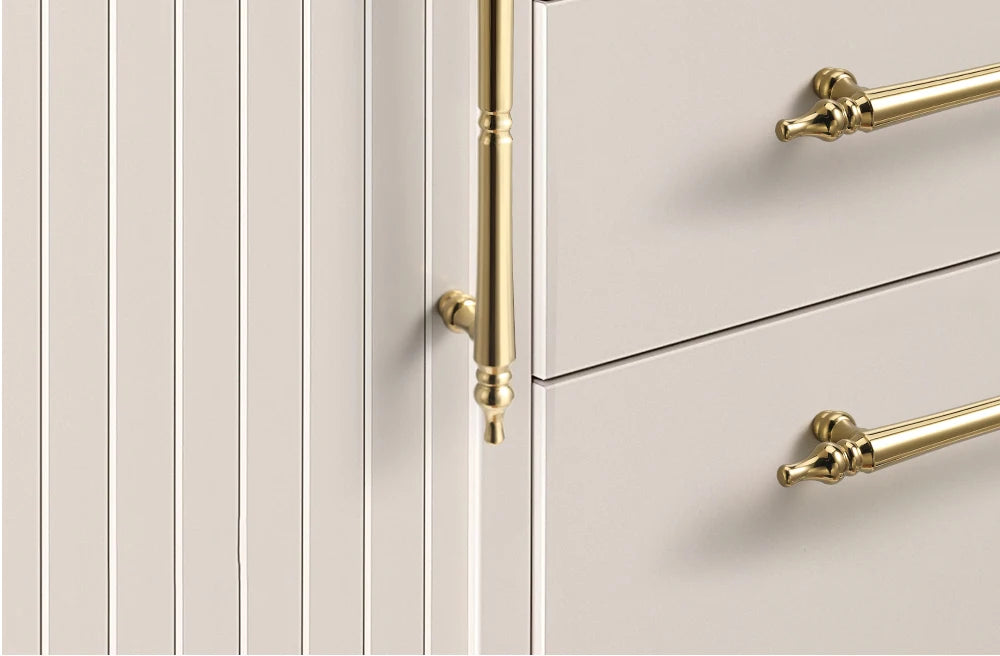 French luxury wardrobe cabinet door handle drawer cabinet Italian single hole creative design Golden European style handle
