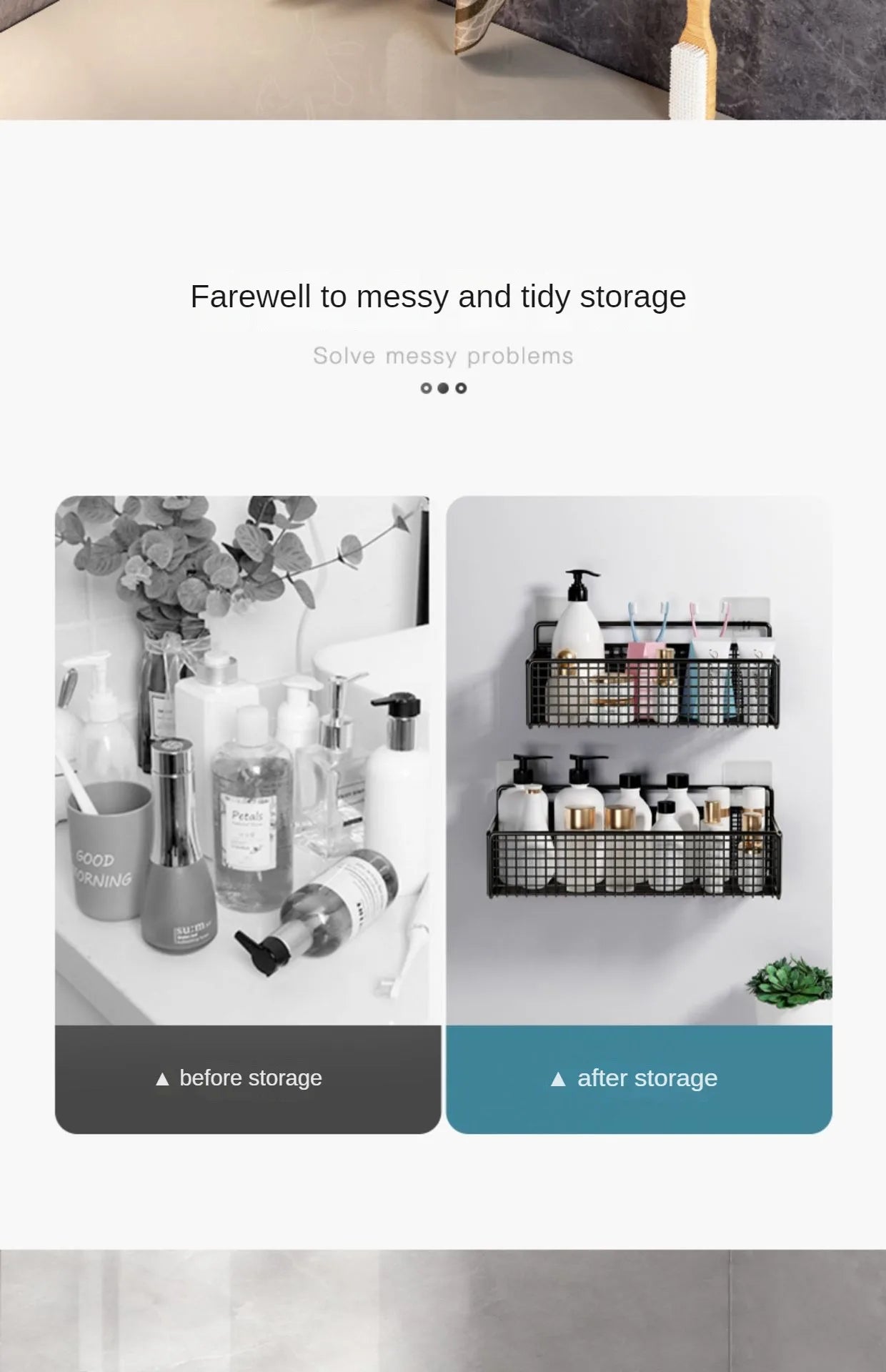 Kitchen Wall Mount Storage Rack Non Perforated Wall Mounted Storage Rack Wall Shelf Spice Rack Kitchen Rack Dish Rack Sink Rack