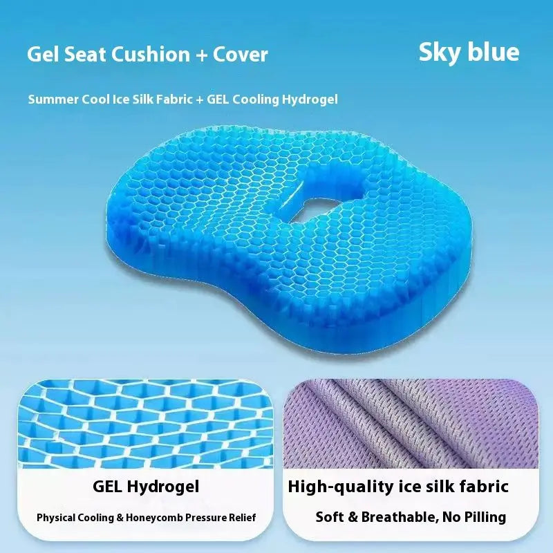 seat cushion ice pad seats home Honeycomb gel cushion chair thickened home commuter office long-sitting silicone summer