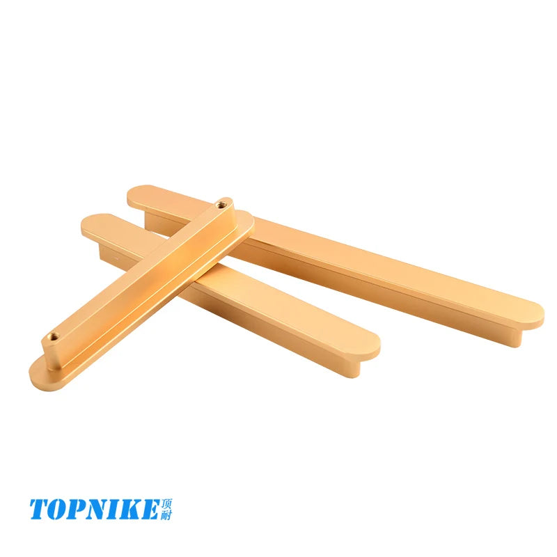 Modern style wardrobe cabinet bathroom cabinet black pulls drawer handles furniture cupboard aluminum alloy handle