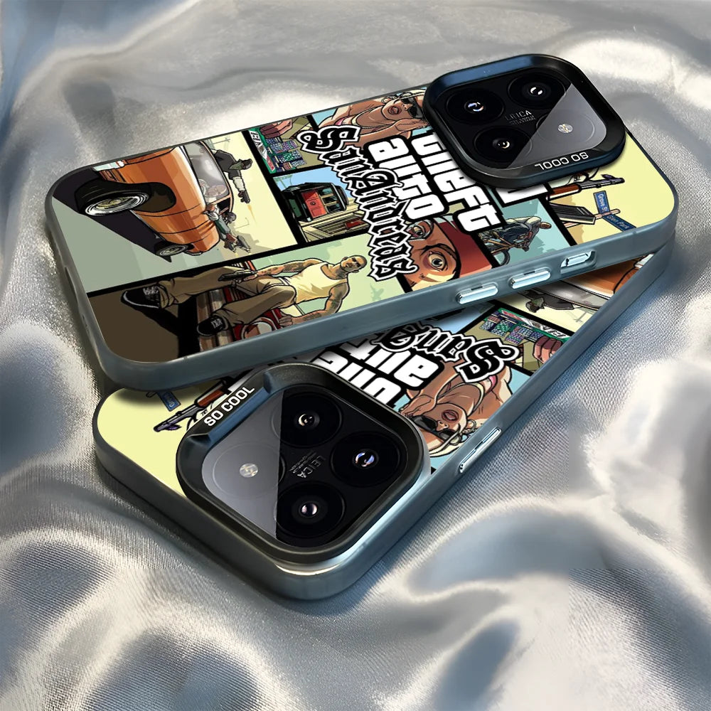 Epc San Andreas G-GTA IMD Phone Case For iPhone 16 15 14 13 12 11 Pro Max Plus Color Silver Cover
