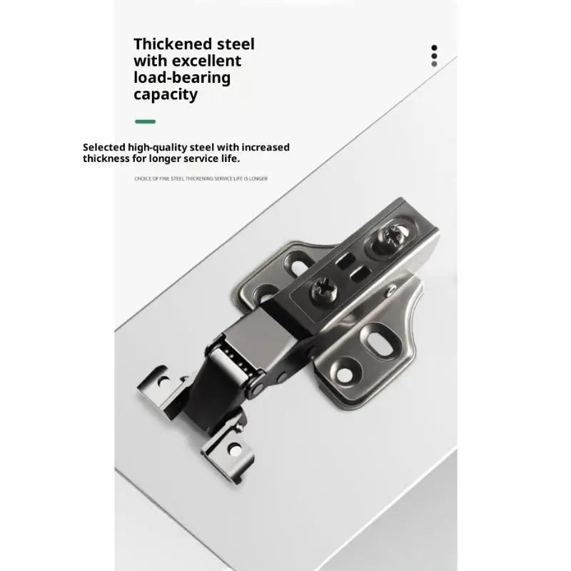 Universal Heavy-Duty Aluminum Frame Glass Door Hinge for Bathroom Kitchen Display & Storage Cabinets - Hidden Installation