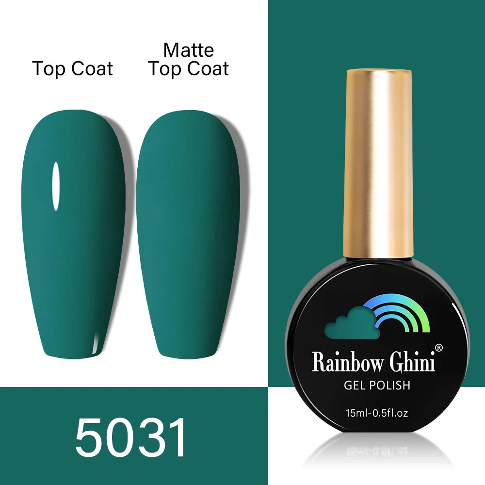 RG HEMA TPO FREE Neon Glitter Gel Nail Polish 15ml Nail Art Manicure Semi Permanent Gel Hybrid Varnishes Top Base Coat UV Nail