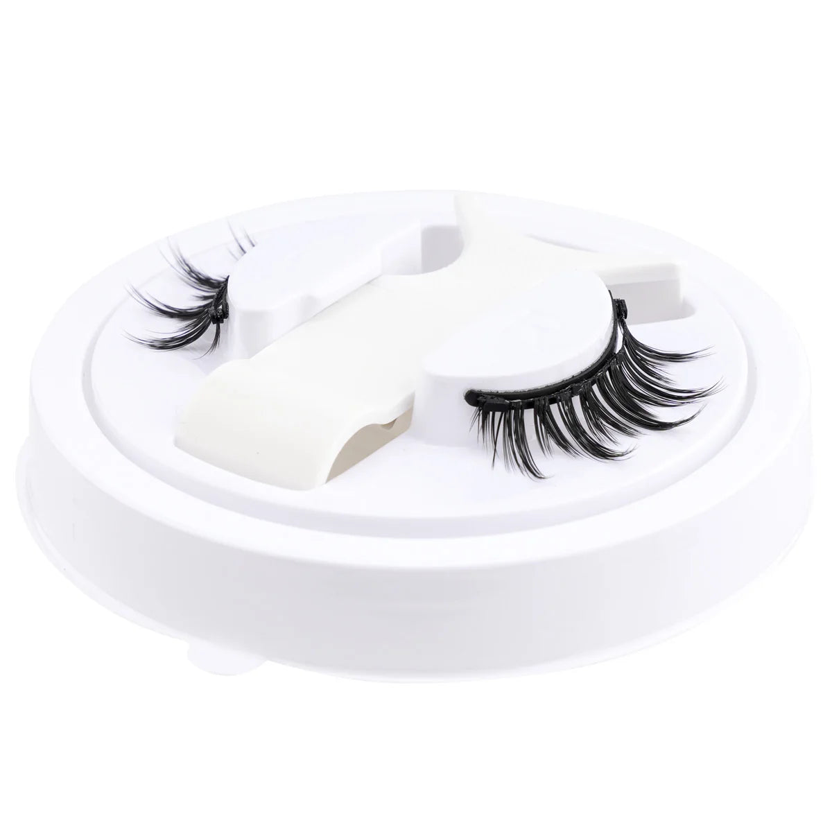 Reusable Magnetic Eyelashes 1 Pair Natural Curly Fluffy Magnetic False Eyelashes No Glue Needed Lashes Makeup with Tweezer Set