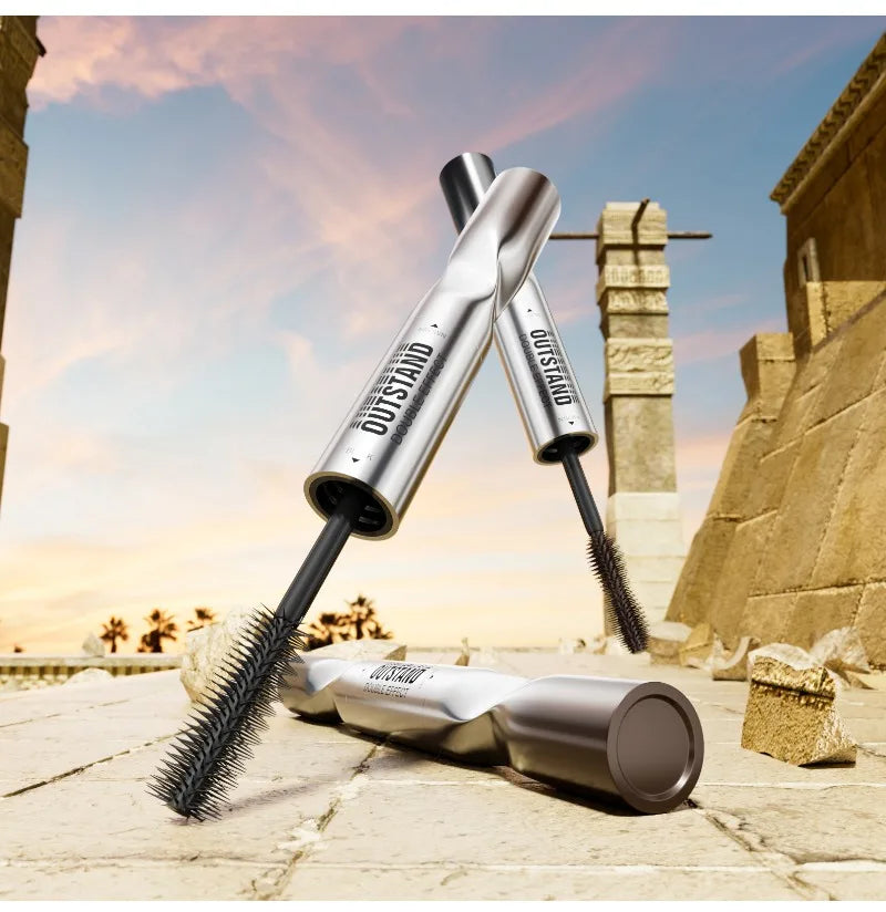 Dual-Ended Mascara - Black&Brown 2-in-1 Dual-Color Mascara Volumizing Curling Waterproof Long-Lasting Lash Cosmetic All-Day Wear