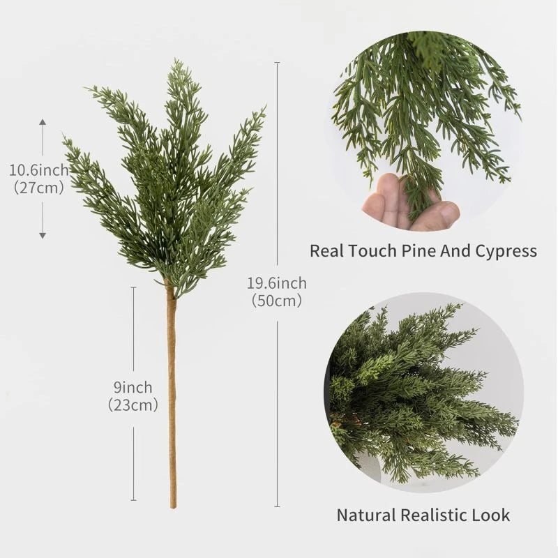 Artificial Plant Leaves Christmas Tree Party Home Room Table Decoration Outdoor Yard Garden Material Wedding Flower Diy Gift Box