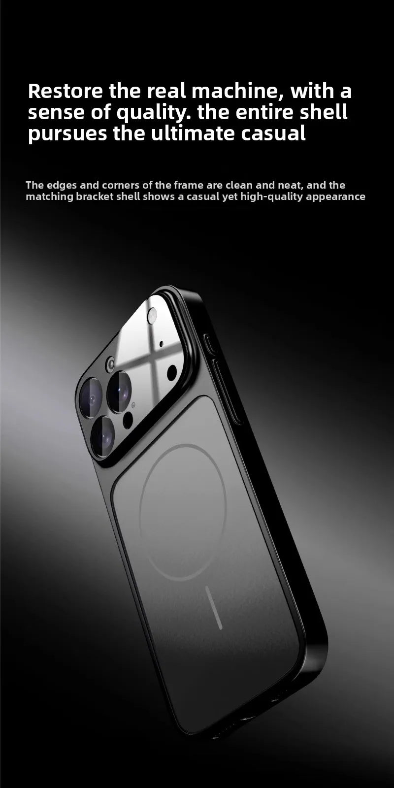 Original Glass Nano Matte For Magsafe Wireless Charging Armor Phone Case For iPhone 17 16 15 14 13 Pro Max 17 Air Magnetic Cover