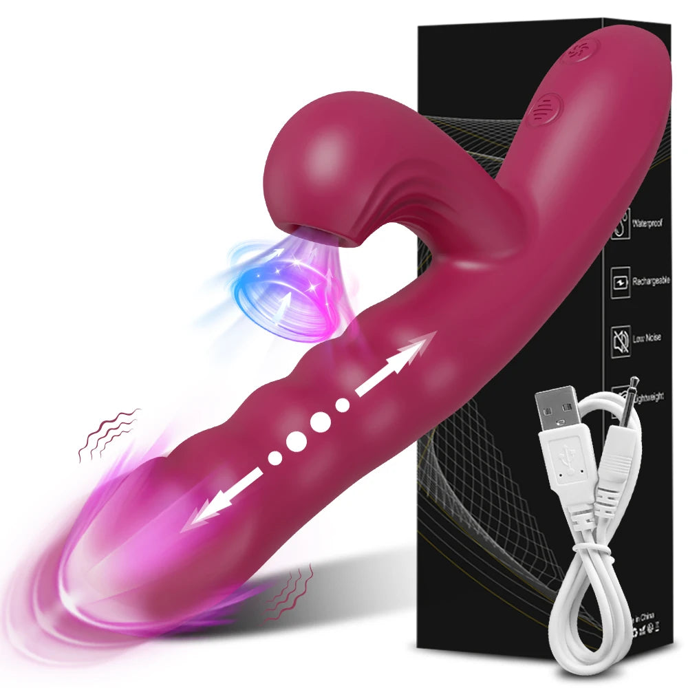Powerful Thrusting Sucking Vibrator Female Sucker Clitoris Stimulator G Spot Dildo Massager Adult Goods Sex Toys Shop for Women