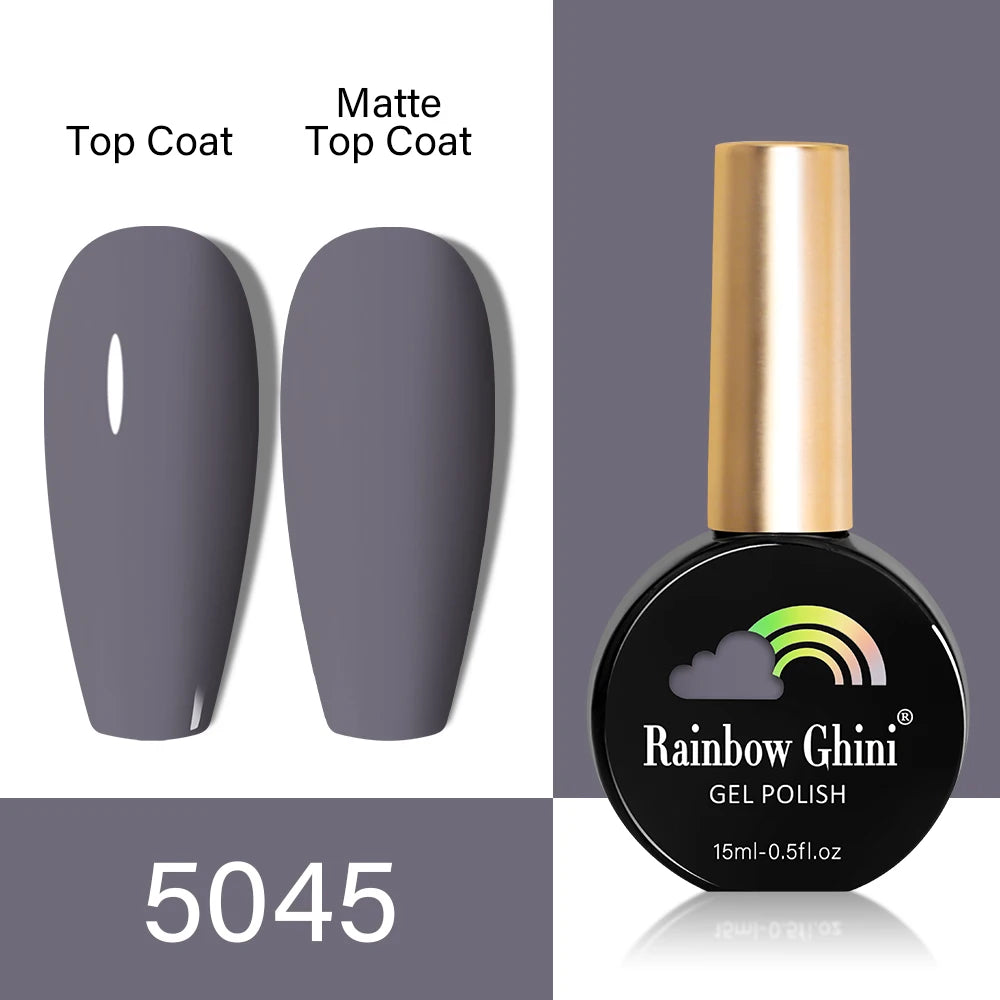 RG HEMA TPO FREE Neon Glitter Gel Nail Polish 15ml Nail Art Manicure Semi Permanent Gel Hybrid Varnishes Top Base Coat UV Nail