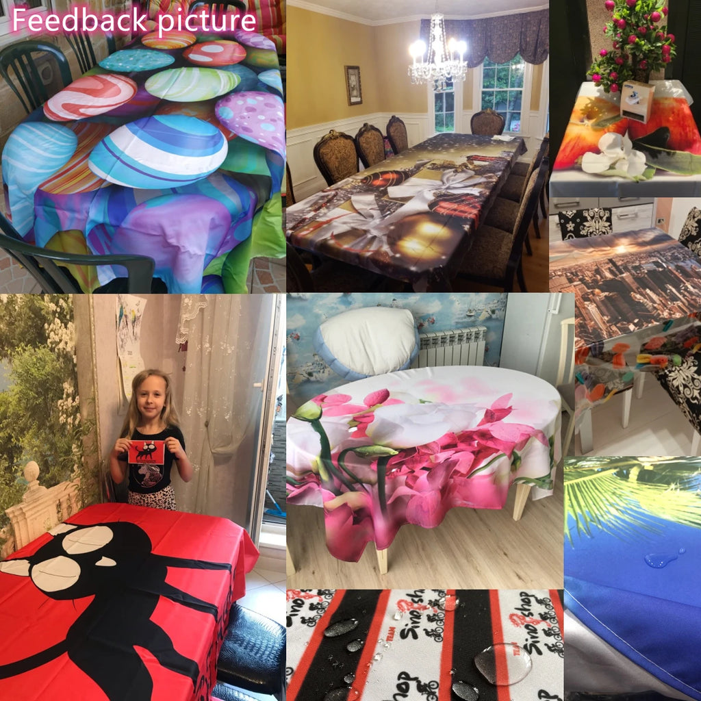 Square/Rectangle Bohemian Ins Style Waterproof Tablecloth Mandala Tablecloths Ethnic Style Table Cloth Festival Party Decoration