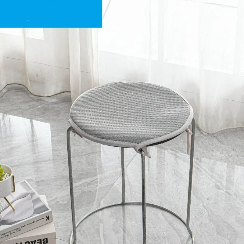 Modern Style Solid Color Summer Ice Silk Cool Seat Cushion Household Round Stool Cushion Restaurant Anti-slip Cool Stool Mat
