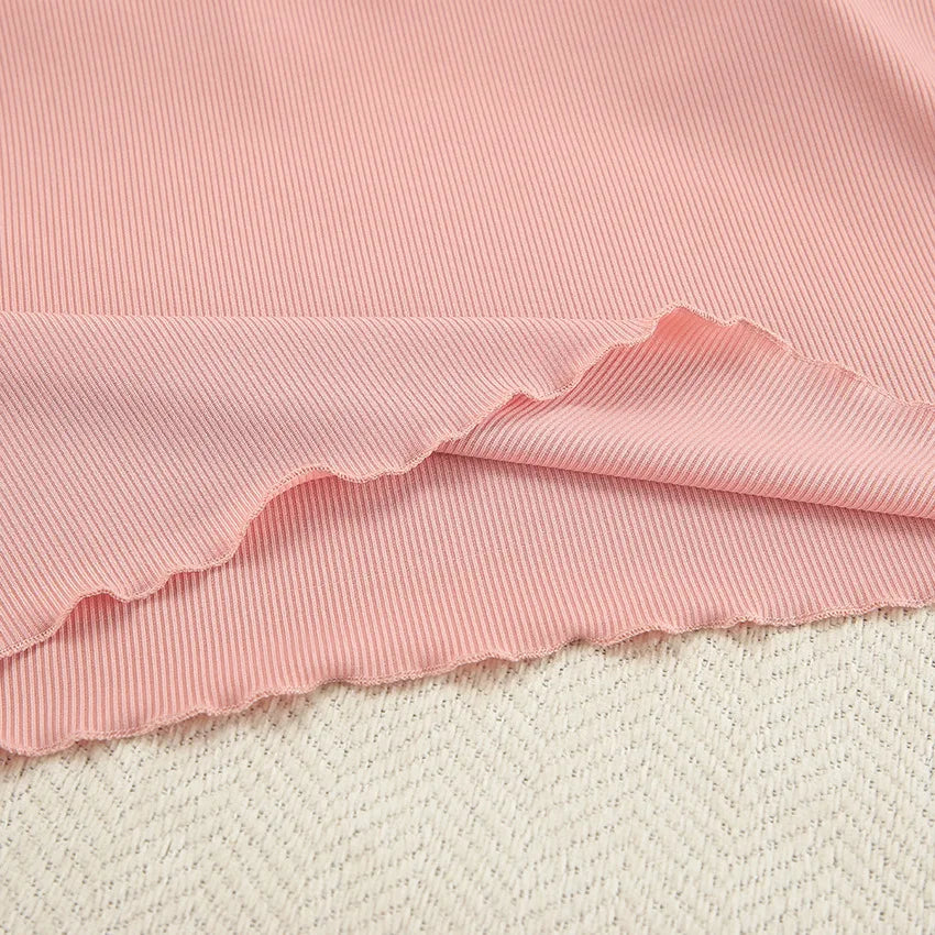 Women's Pajamas Long-sleeved Navel Leakage Top Shorts Set Knitted Fabric Comfortable Soft Breathable Fashion Simple Homewear