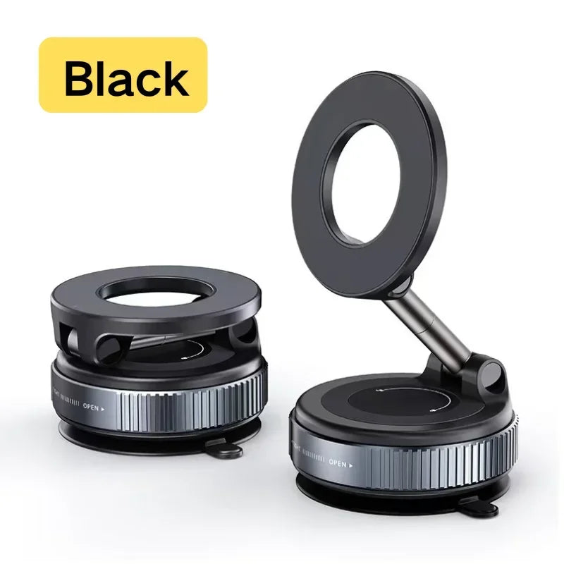 Vacuum Magnetic Suction Cup Phone Mount for Magsafe, 360° Adjustable Magnetic Phone Holder Foldable Portable Cell Phone Holders
