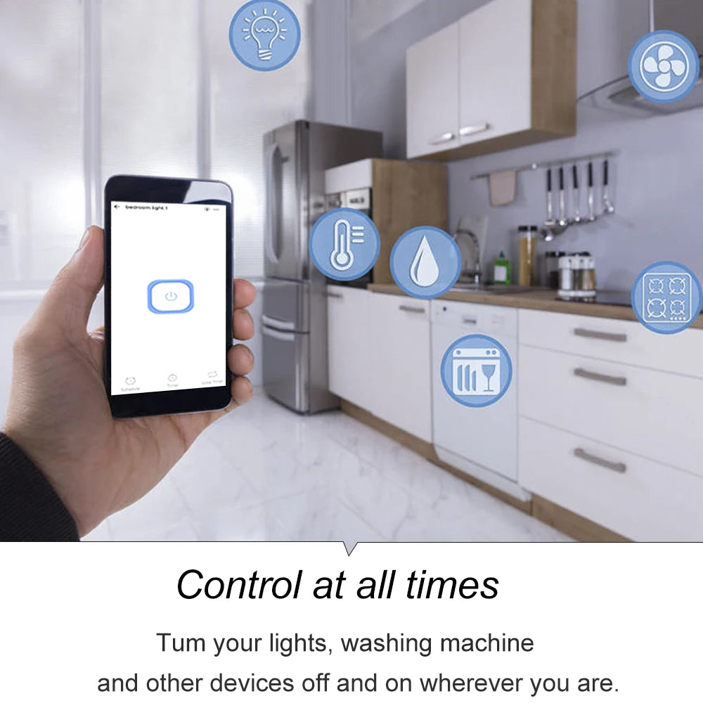 QIACHIP WiFi Smart Switch 10A DC 7-48V USB 5V 2 CH 2.4G RC with eWelink app Suitable for Curtain Motors Garage Doors LED Lights