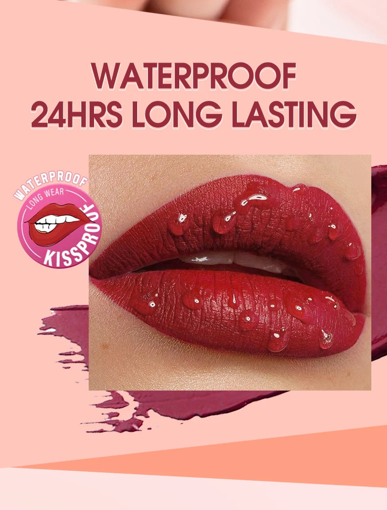 Velvet Soft Matte Lip Glaze Waterproof Long Lasting Moisturizing Non Transfer Lipstick Makeup Cosmetics Beauty Health