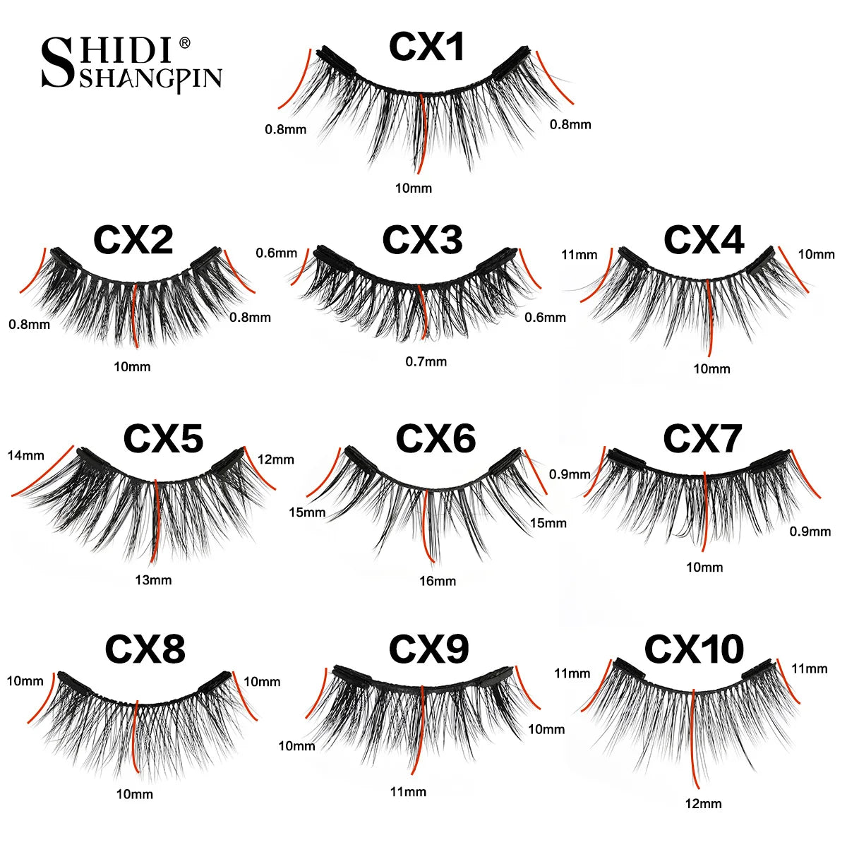 Magnetic Lashes Kit With Curler 10 pairs Reusable Fluffy Natural Magnetic Mink False Eyelashes Waterproof No Glue Needed Makeup