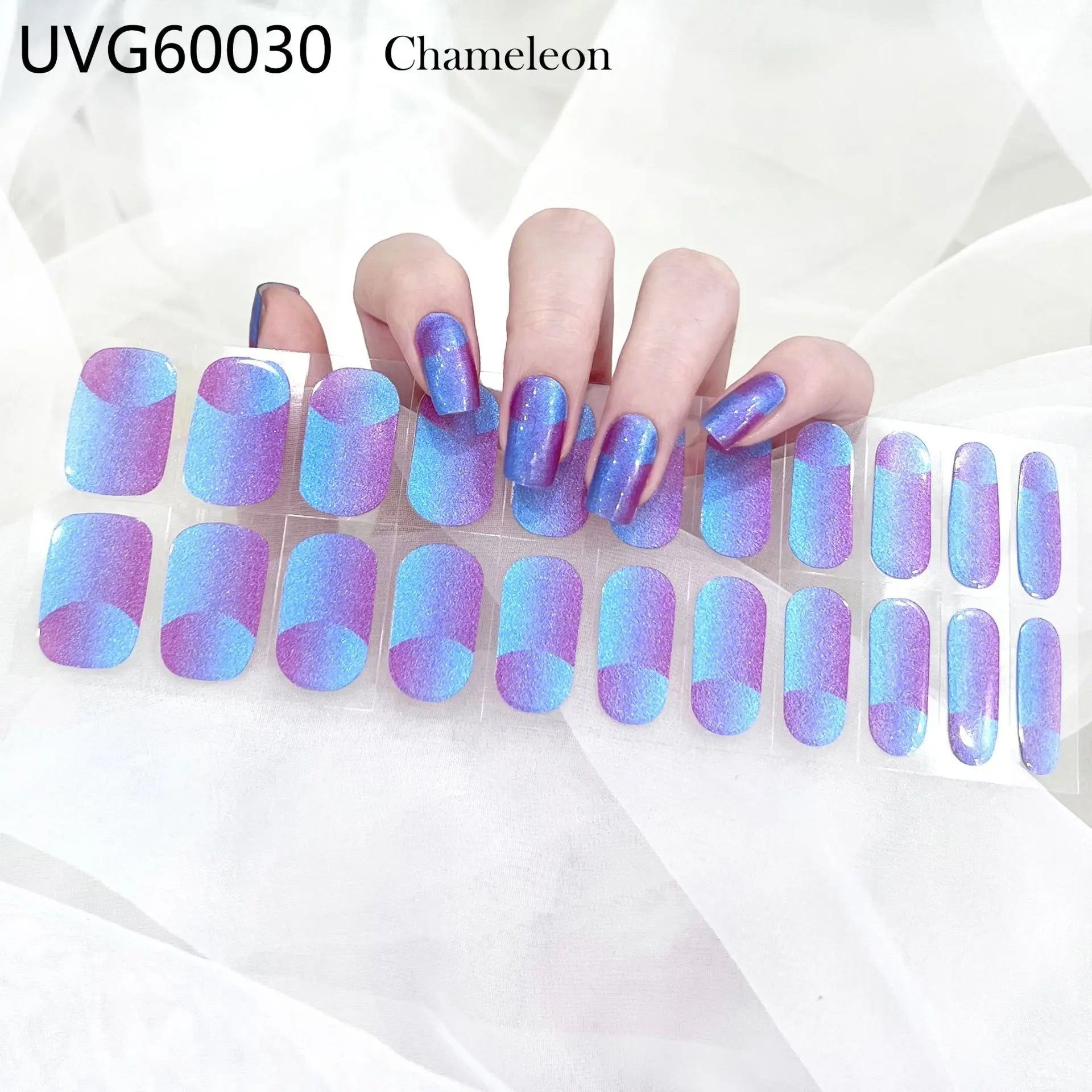 20/22tipsChristmas Semi Cured Nail Sticker UV Led Lamp Semi Cured Gel Design Nail Decals Waterproof Nail Stickers Nail Manicure