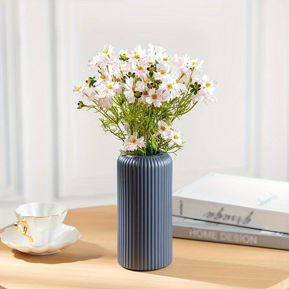 Hydroponic European-style Imitation Ceramic Plastic Flower Vases Ornaments Decorative Flower Arrangements, Creative Small Vases