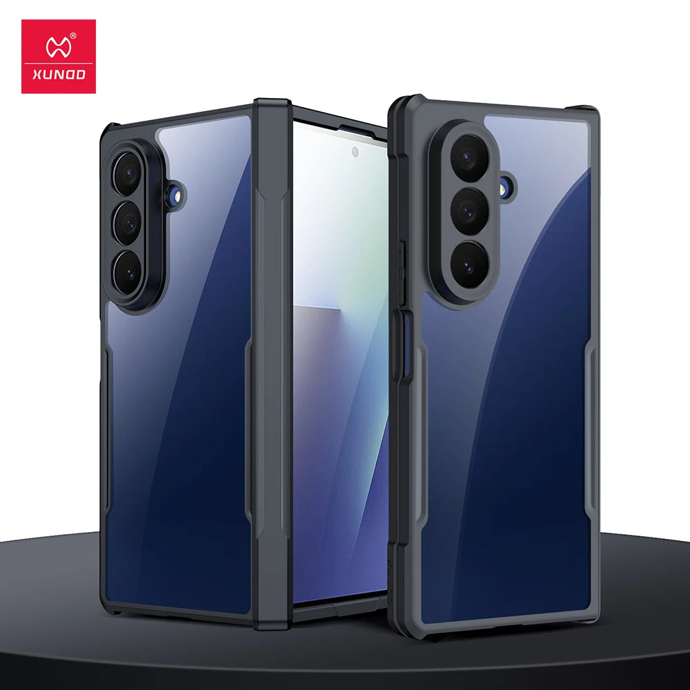 Xundd For Samsung Galaxy Z Fold 7 Case For Galaxy Z Flip 7 Shockproof Phone Case Z Fold 7 Transparent Case Anti-Yellowing Case