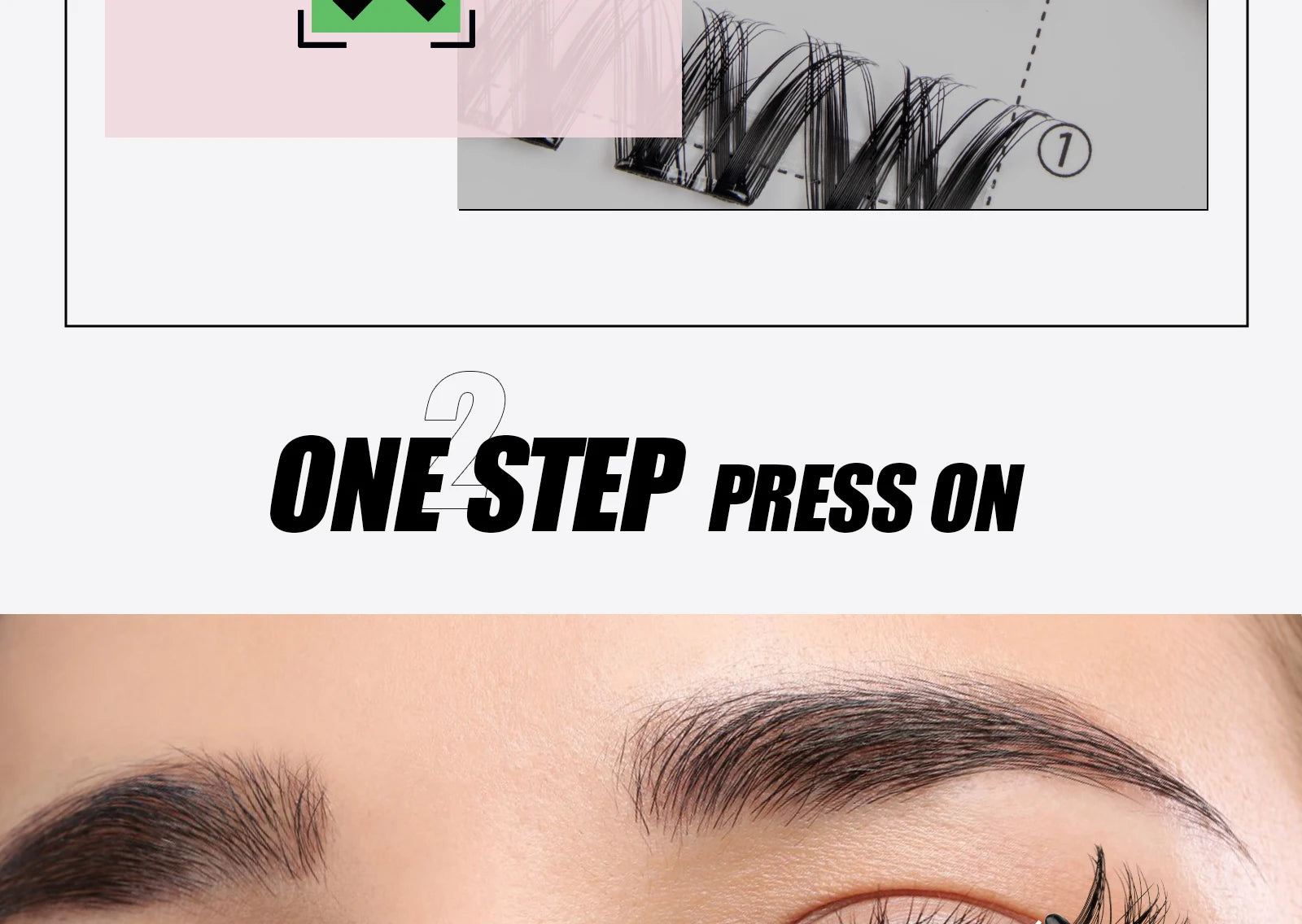 Vipuda Self Adhesive Cluster Lashes Press on No Glue Needed Segmented Eyelashes Reusable DIY Individual Eyelash Extension