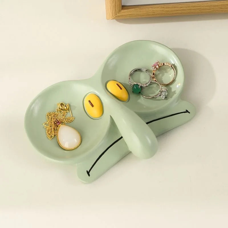 Desktop Cartoon Octopus Brother Glasses Holder Jewelry Box Storage Tray Decorative Items Creative and Cute Home Decoration