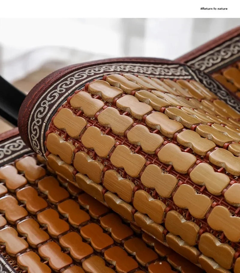 Summer Cool Mat Bamboo Salon Cushion Bamboo Car Ventilated Seat Cover Sofa Office Chair Cushion Dining Table Mat office chair