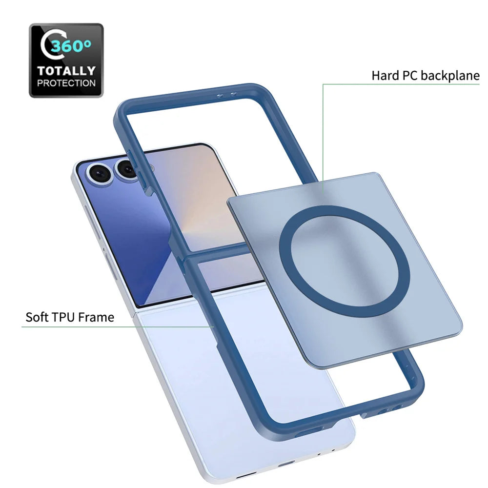 New Case For Samsung Galaxy Z Flip 7 Phone Case luxury Support in wireless charging Flip Cover For Samsung Z Flip 6 Phone Cover