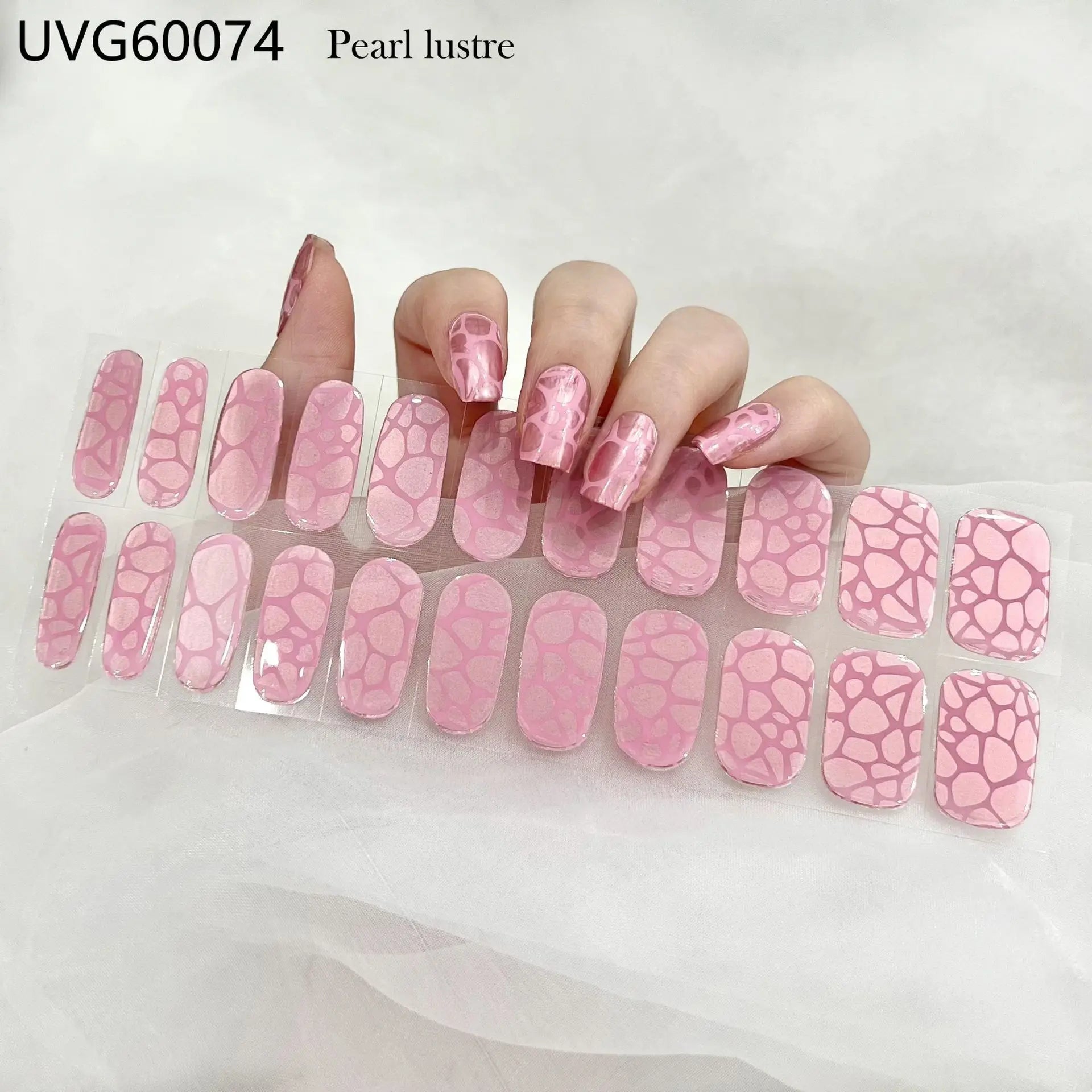 20/22tipsChristmas Semi Cured Nail Sticker UV Led Lamp Semi Cured Gel Design Nail Decals Waterproof Nail Stickers Nail Manicure