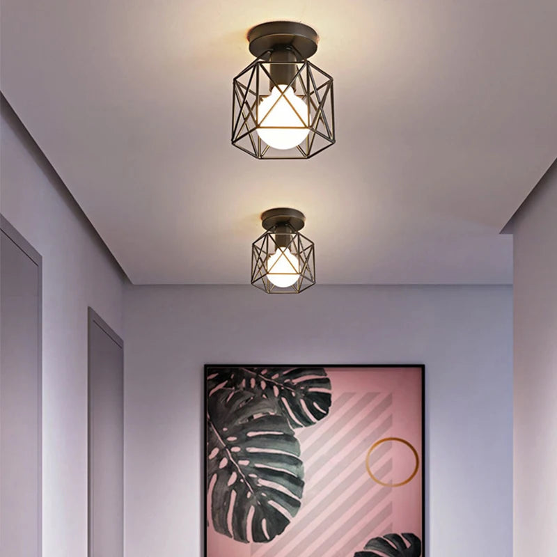 1Pc creative retro industrial style ceiling light, hallway kitchen foyer restaurant staircase without bulb