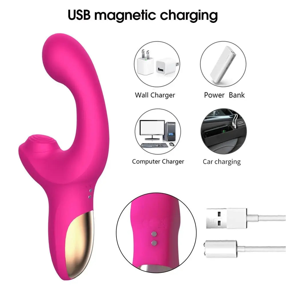 Powerful Dildo Vibrator for Women 20 Speeds Female Clit Sucker Vacuum Clitoris Stimulator Finger Wiggling Adults Sex Toy Goods