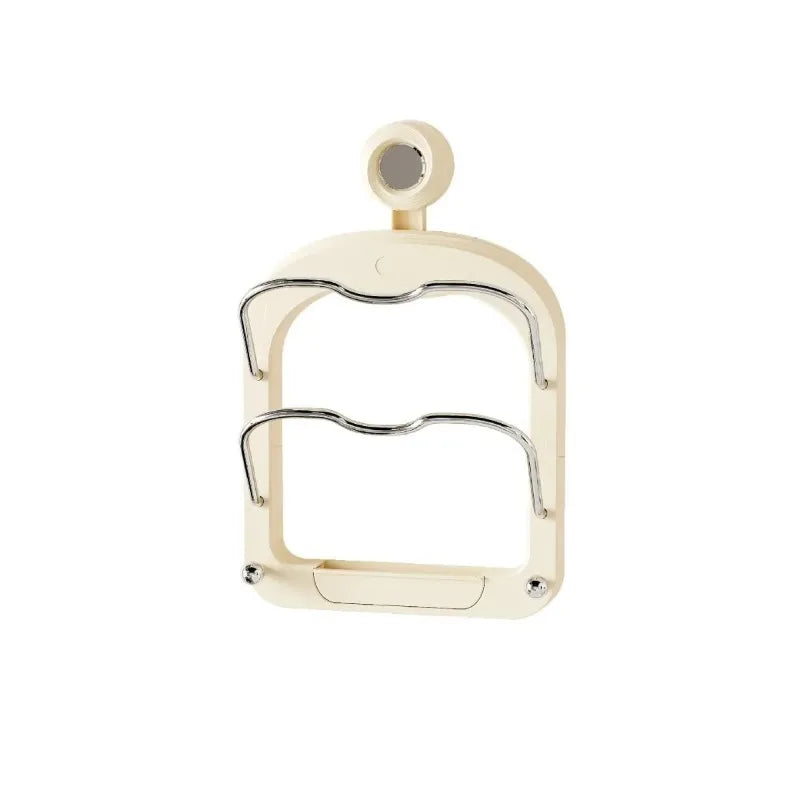 Double Layer Pot Lid Holder Kitchen Storage Rack Wall Mounted Cutting Board Stand Multi Functional Plastic Home Organization