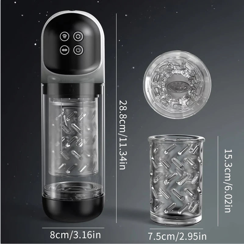 Automatic Male Masturbator Cup 7 Sucking Rotating Licking Modes Pocket Pussy Stroker Blowjob Penis Pump Sex Toys For Men